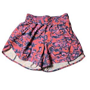 Lululemon Sz 4 Womens Pink Multi Chroma Clash Track That Mid-Rise Lined Short